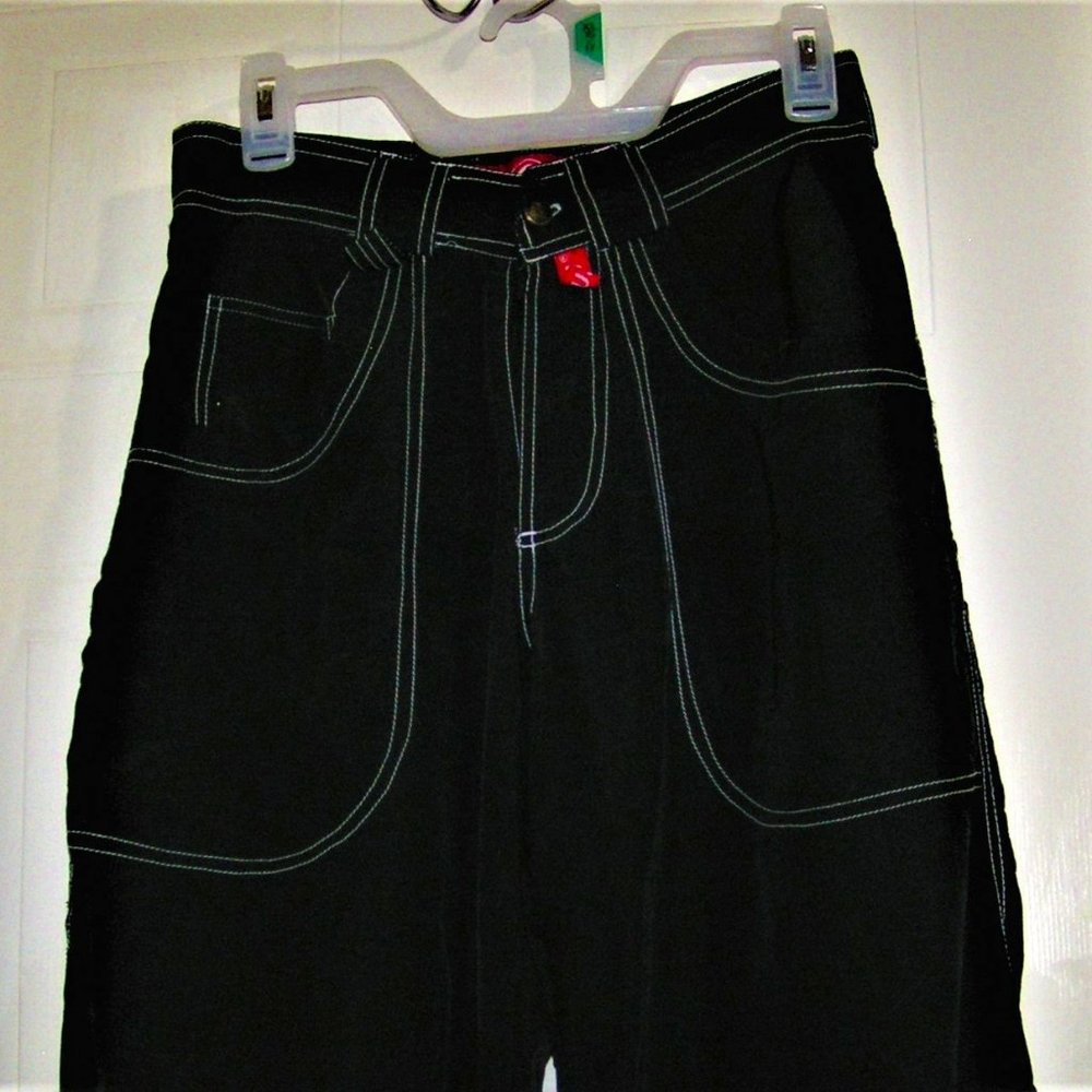 BLACK NYLON PANTS 7